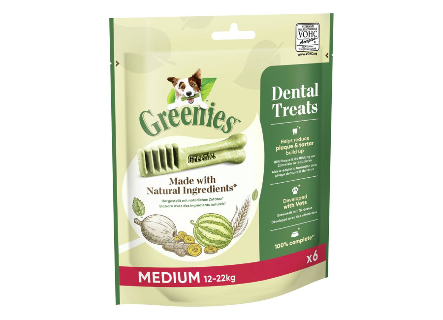 Greenies snacks dentales para perros 170 g / 340 g – Pack Ahorro – Medium 3 x 170 g (18 uds.)