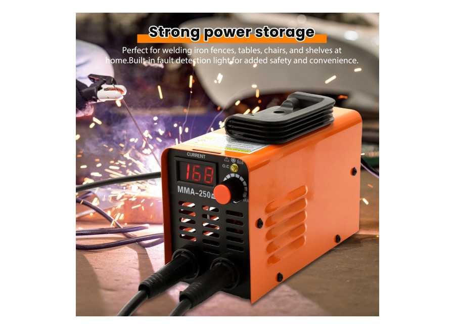 Soldadora inversora portátil MMA-250, 220 V, con ajuste de parámetros, diseño compacto, tecnología IGBT, con caja…