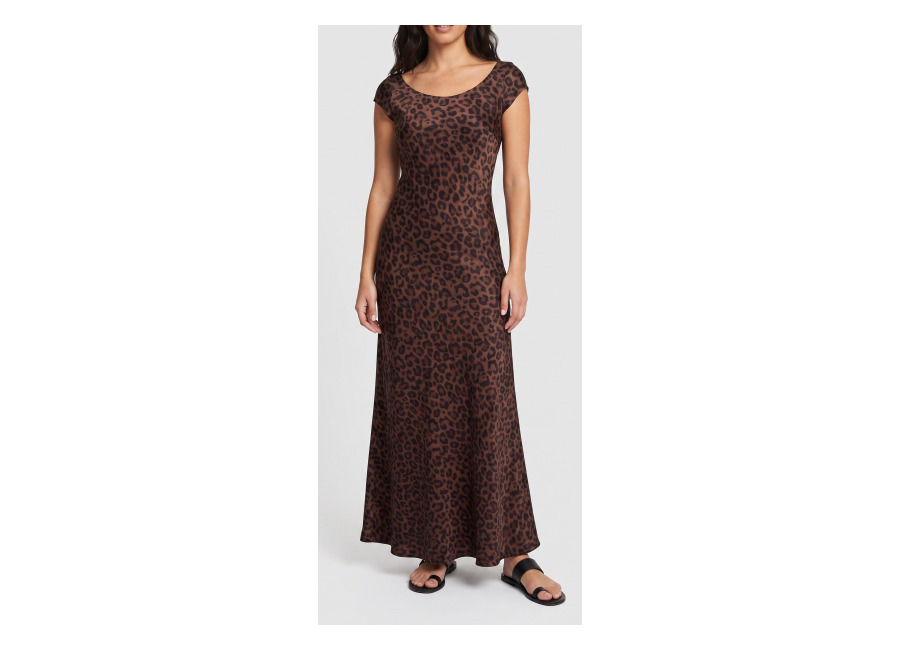 guess ss silvana long dres savage night print | vestidos maxi outlet | mujer | negro
