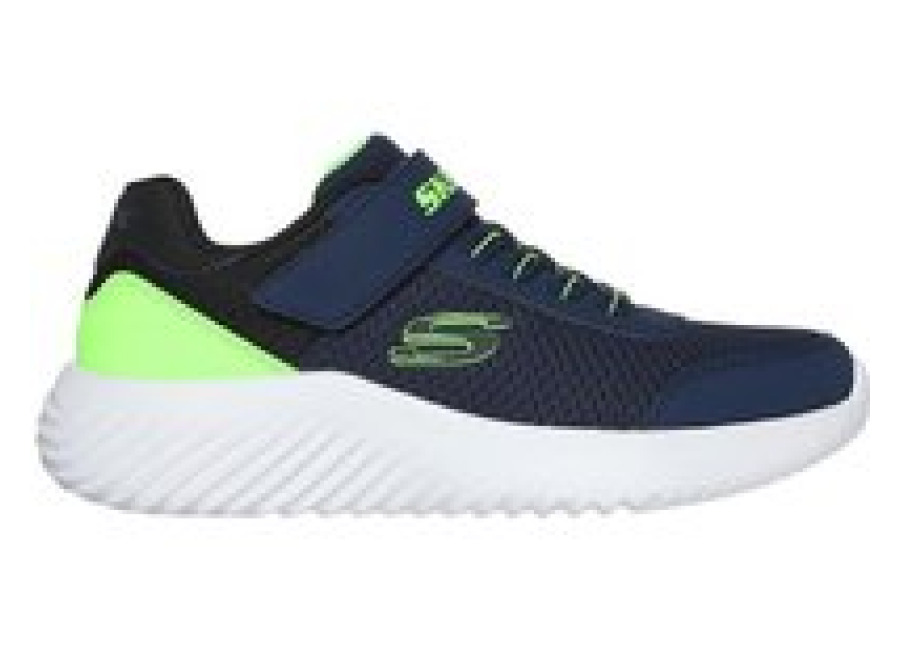 Skechers Zapatillas Skechers Bounder Navy & Lime Synthet Niño