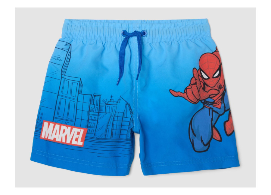 Marvel Bañador Tipo Bóxer Azul Con Estampado De Spider-man, Niño, Azul/rojo, Talla: 7-8