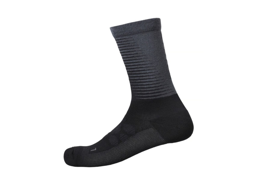 calcetines largas shimano s-phyre merino negro gris, -m (talla : 36-40)