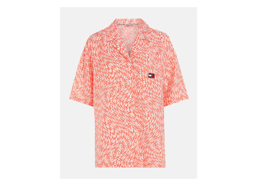 tommy jeans logomania oversized shirt dw0dw159060jv