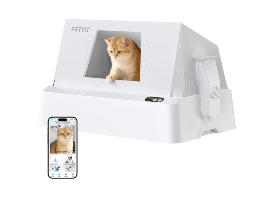 Petkit Purobot Crystal Duo IA con Cubierta – Arenero autolimpiable