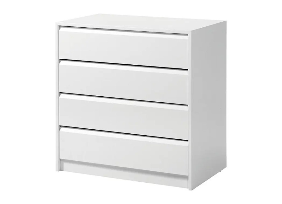 Cajonera montada (L x An x Al: 45 x 50 x 72 cm, Blanco, Número de cajones: 4 ud.)