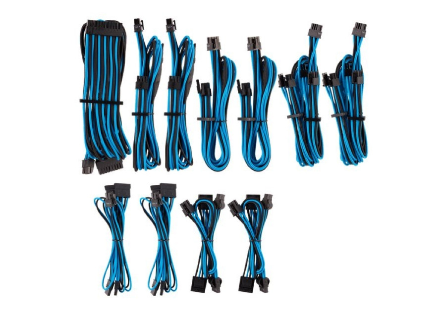 Corsair Premium Individually Sleeved Pro Kit Type 4 Gen 4 Azul/Negro