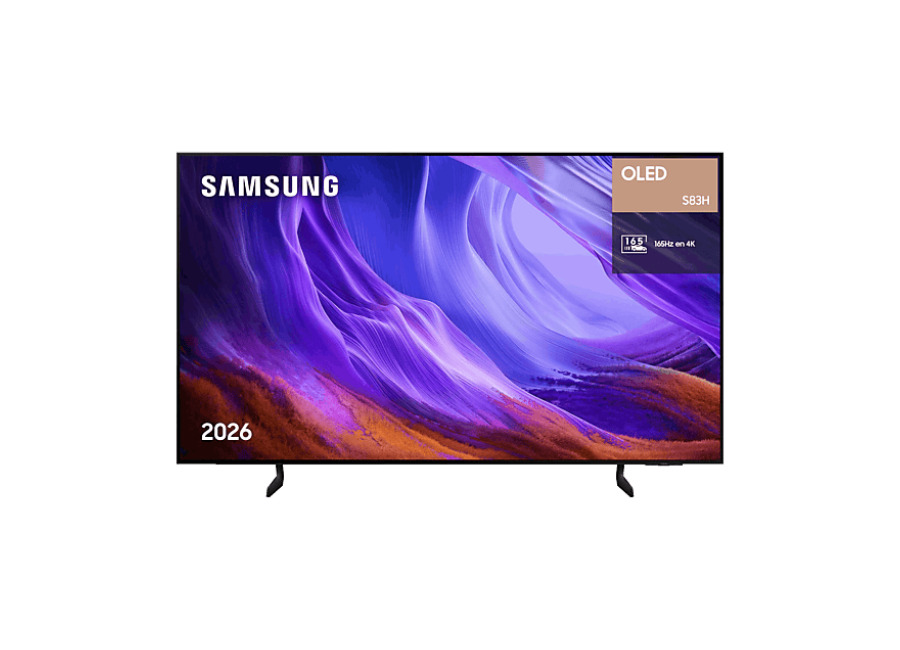 tv oled 77″ – samsung tq77s83haexxc, 4k, nq4 ai gen2 processor, smart tv, tecnologia sin reflejos, full ai, negro