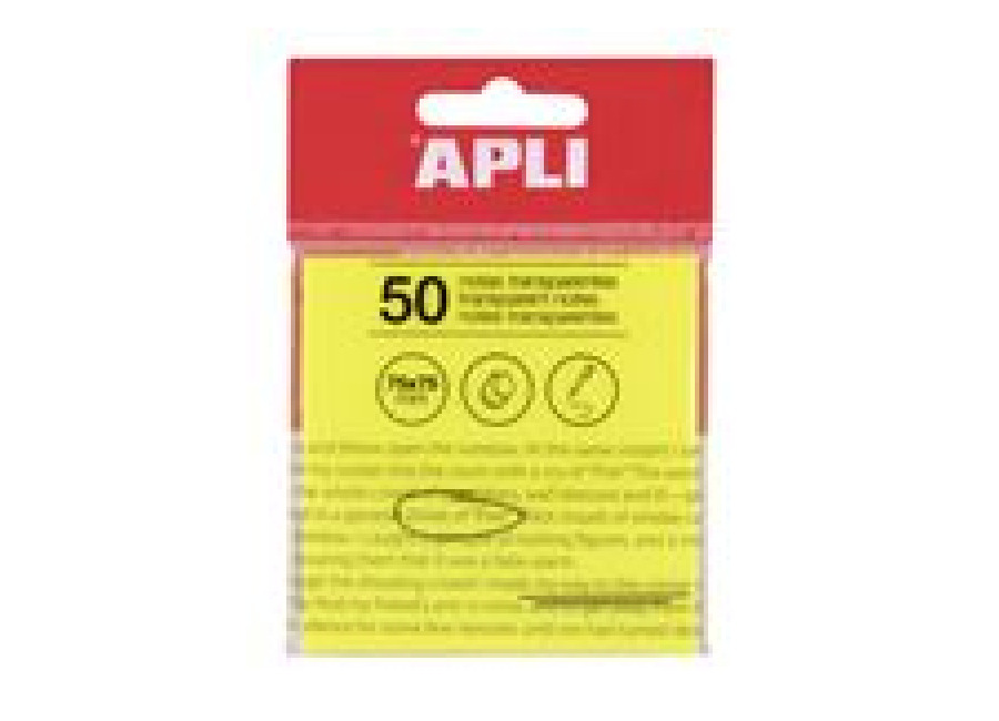 Apli Notas Adhesivas Transparentes Apli Amarillo