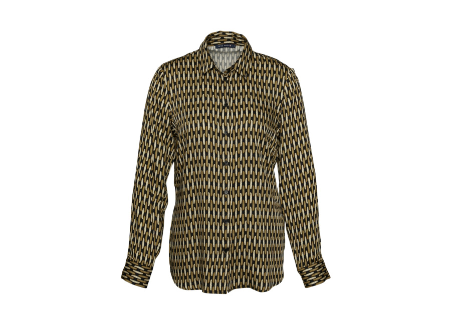 river woods relaxed classic shirt in brown | blusas outlet | mujer | marron