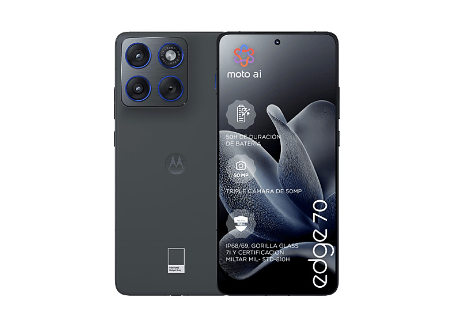 motorola edge 70, gadget grey, 512 gb, 12 gb ram, 6.67 » super hd poled amoled, snapdragon® 7 gen 4, 5200 mah