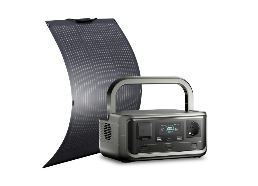 Allpowers ES ALLPOWERS VOLIX P300 Estación de Energía Portátil 300W 256Wh LiFeP04 Batería – VOLIX P300+1*(SF100 Panel Solar 100W)