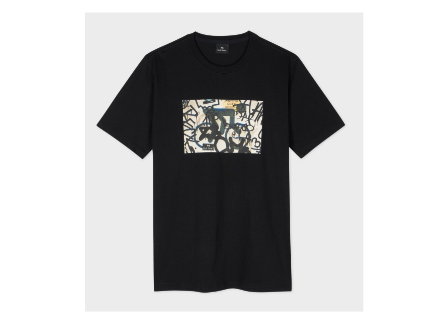 paul smith mens reg fit t shirt b&w bike black | camisetas basicas outlet | hombre | negro