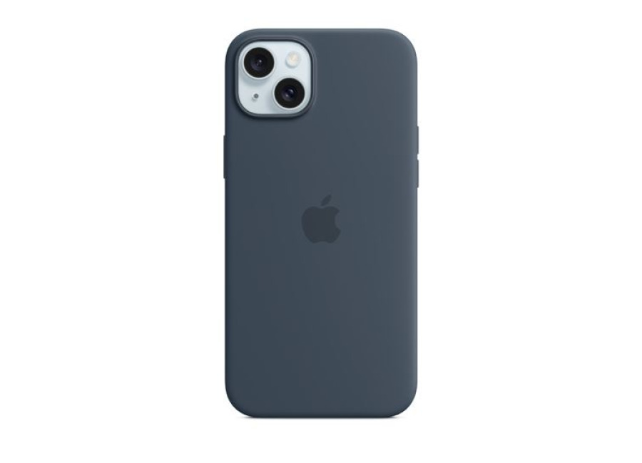 Apple Funda De Silicona Apple Azul Tormenta Para Iphone 15 Plu