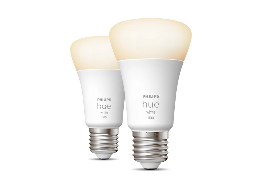 Philips Hue White Bombilla Inteligente A60 – E27 – 1100 (paquete De 2)