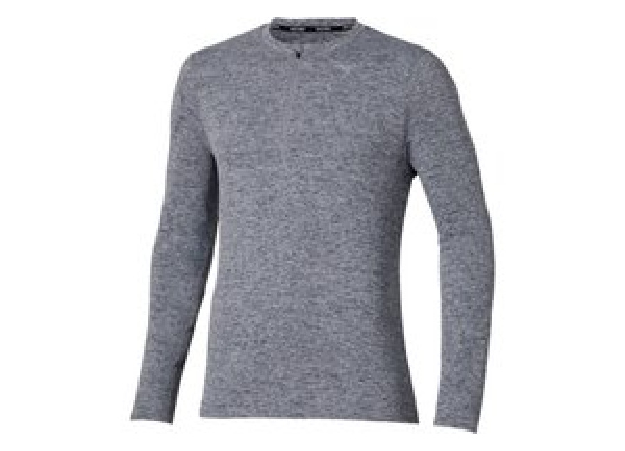 Mizuno Koszulka z długim rękawem Mizuno Core Impulse Half Zip Szara, Rozmiar