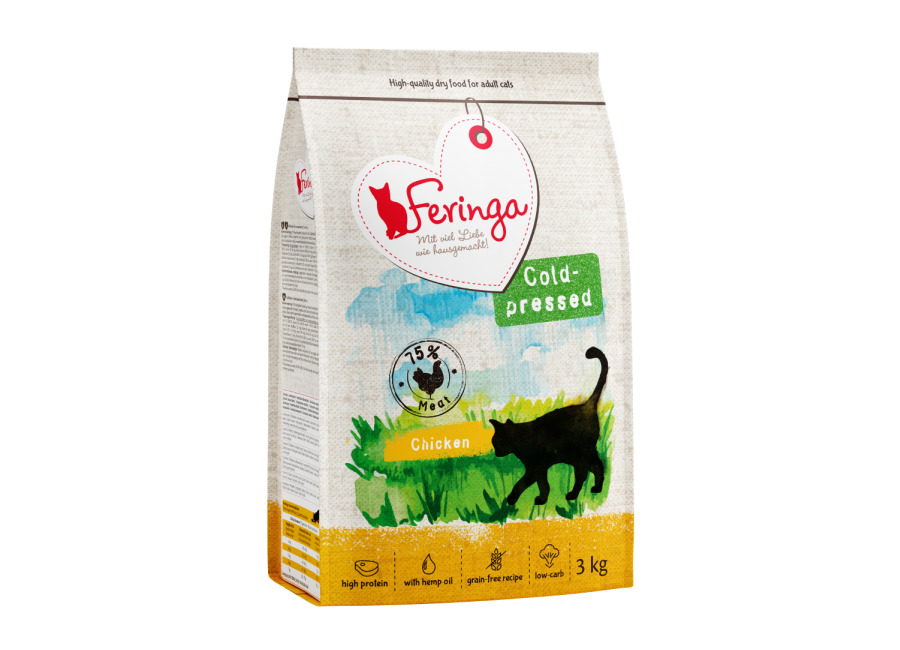 Feringa pienso para gatos – Pack Ahorro – Adult Prensado en frío con pollo (2 x 3 kg)