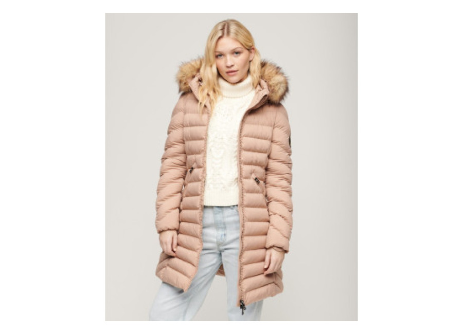 superdry para mujer. w5011789a chaqueta fuji rosa , casual, poliester