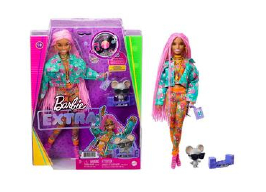 Mattel Barbie – Muñeca Extra – Trenzas rosa