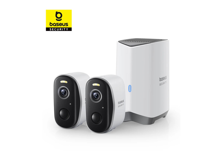 Cámara de Seguridad Baseus N1 Plus 2K para Exteriores, Cámara Inalámbrica para el Hogar, Visión Nocturna…