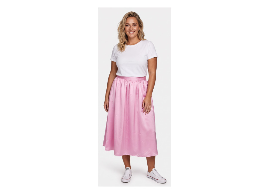 arket judith tafetta skirt pink | faldas midi outlet | mujer | rosa