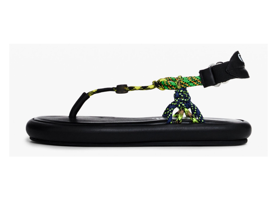 desigual, sandalias planas cuerda, poliester