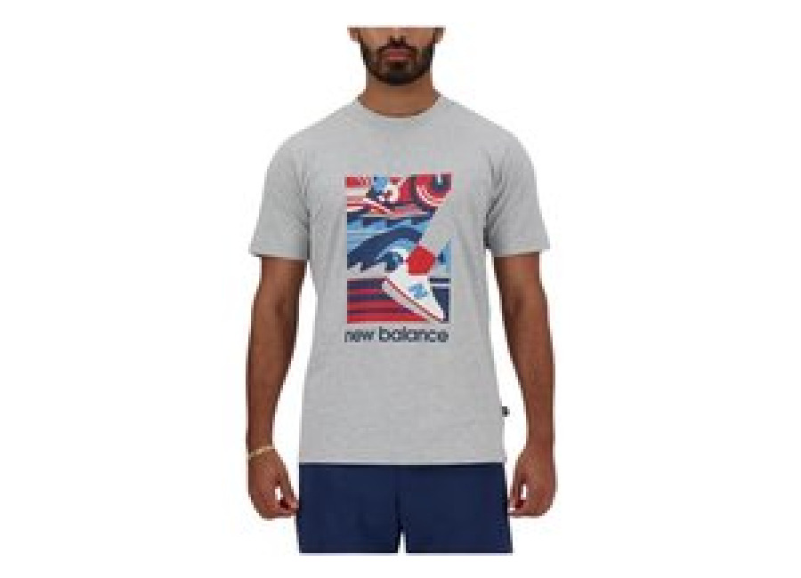 New Balance Sport Essentials Triathlon Grijs T-shirt, Maat