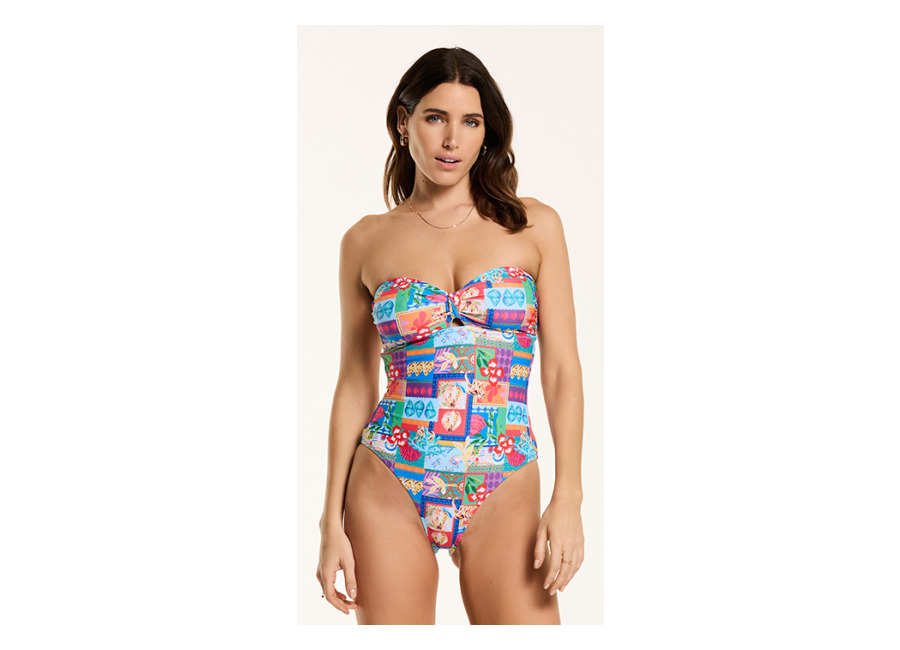 shiwi ladies zia swimsuit holiday banner blue holiday banner | bikinis outlet | mujer | azul