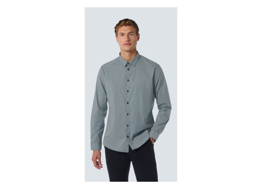 no excess shirt stretch allover printed night | camisas casuales outlet | hombre | negro