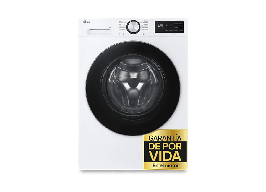 reacondicionado seminuevo funcional lavadora carga frontal – lg f4x5009tlc, 9 kg, 1400 rpm, 12 programas, turbowash 360o, clase a-40%, blanco