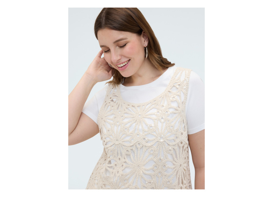 Fiorella Rubino Camiseta con top de crochet