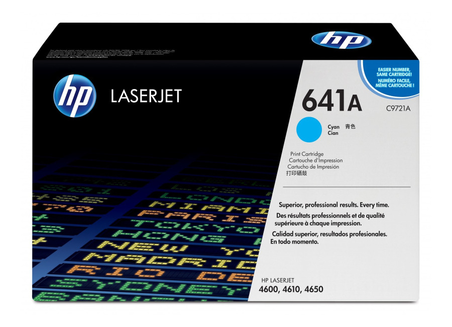 HP 641A Cyan Original LaserJet Toner Cartridge cartucho de C9721A