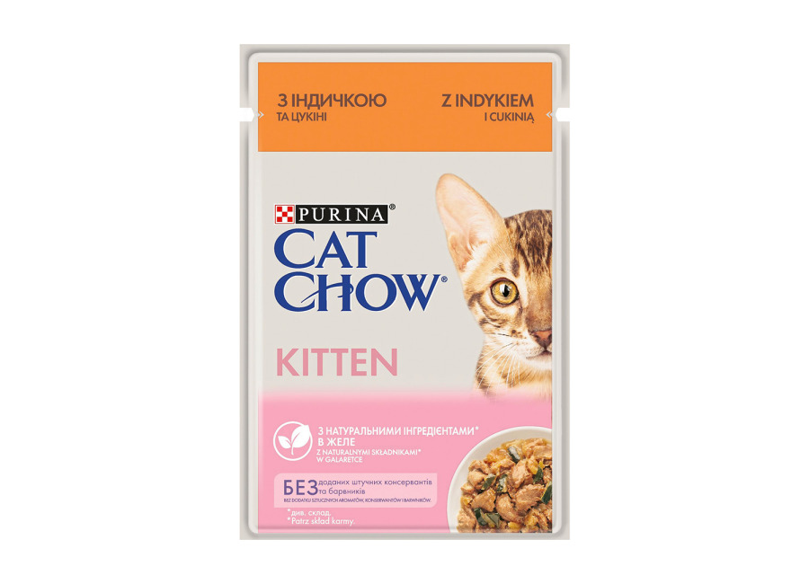 Cat Chow 26 x 85 g comida húmeda para gatos – Kitten con pavo