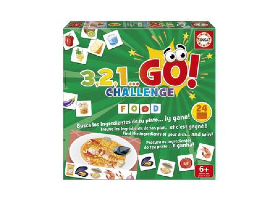 Educa BORRAS Educa Borrás – 3, 2, 1… Go! Challenge Food – Juego de mesa
