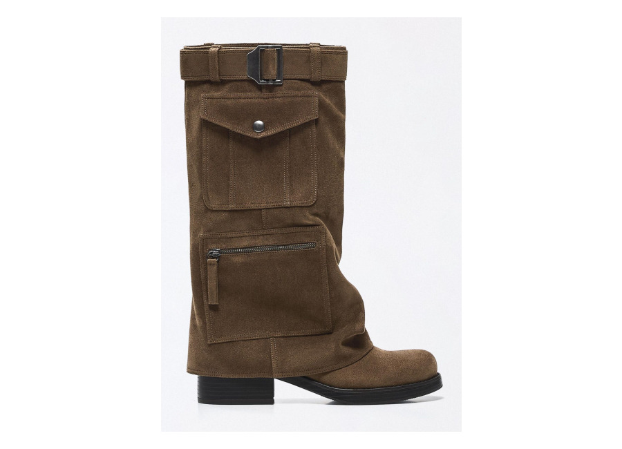 Bota Plana Trouser Pockets Marrón