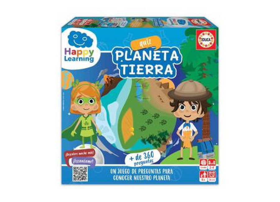 Educa BORRAS Educa Borrás – Quiz Planeta Tierra – Juego de mesa Happy Learning