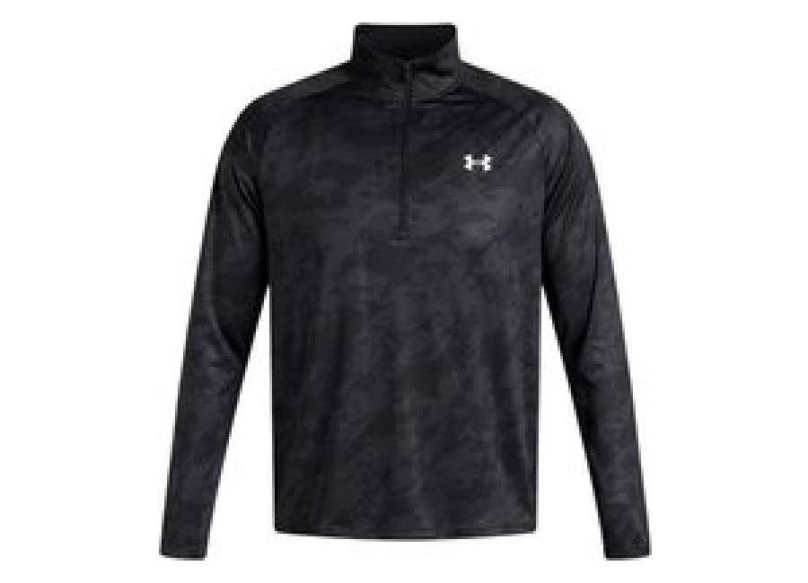 Under Armour Camiseta de Fitness Under Armour Tech 2.0 1/2 Zip Hombre Negro