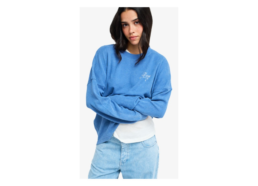 Roxy Eastside Midweight – Camiseta de Manga Larga Azul Mujer