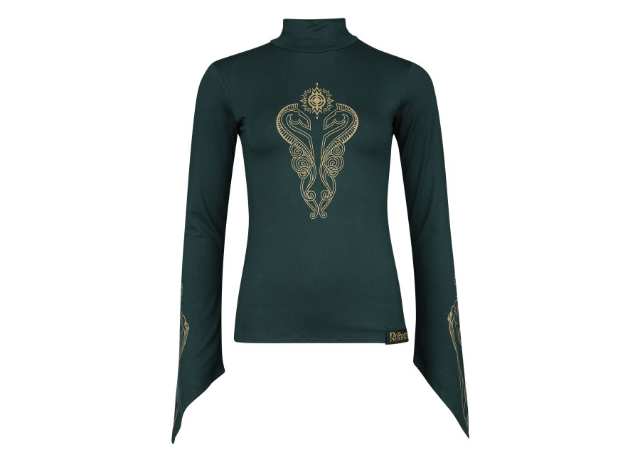 El Señor de los Anillos Camiseta Manga Larga de El Señor de los Anillos – Rohirrim – S XXL – para Mujer – Verde