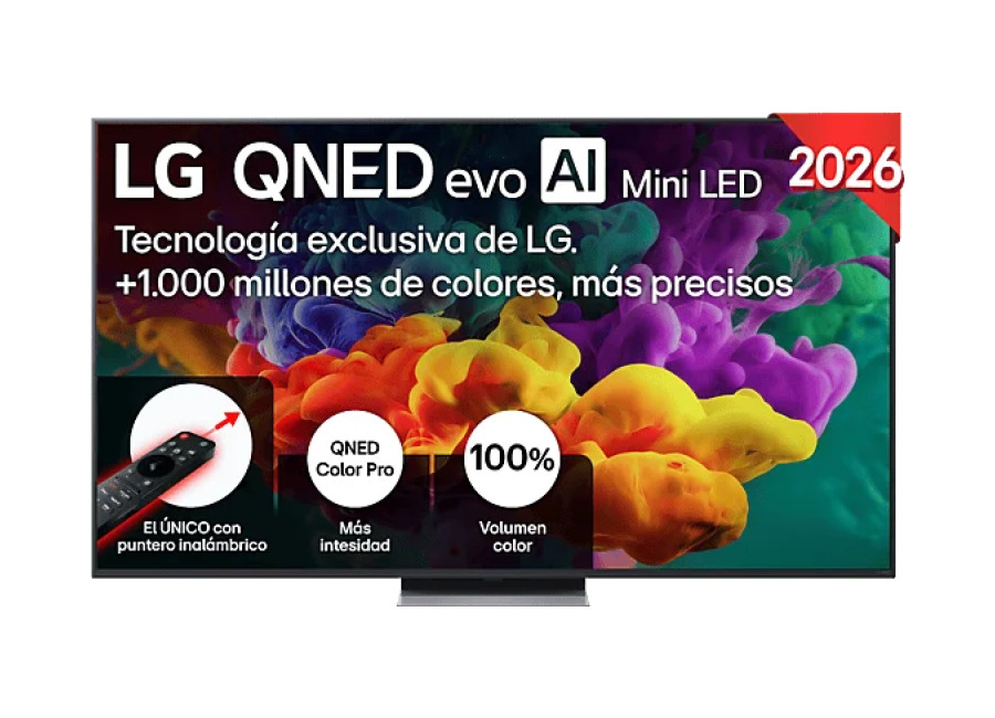 LG TV QNED Mini LED 65″ – LG 65QNED86B6B, UHD 4K, Procesador Inteligente α8 AI Processor 4K Gen3, Smart TV, DVB-T2 (H.265), Negro