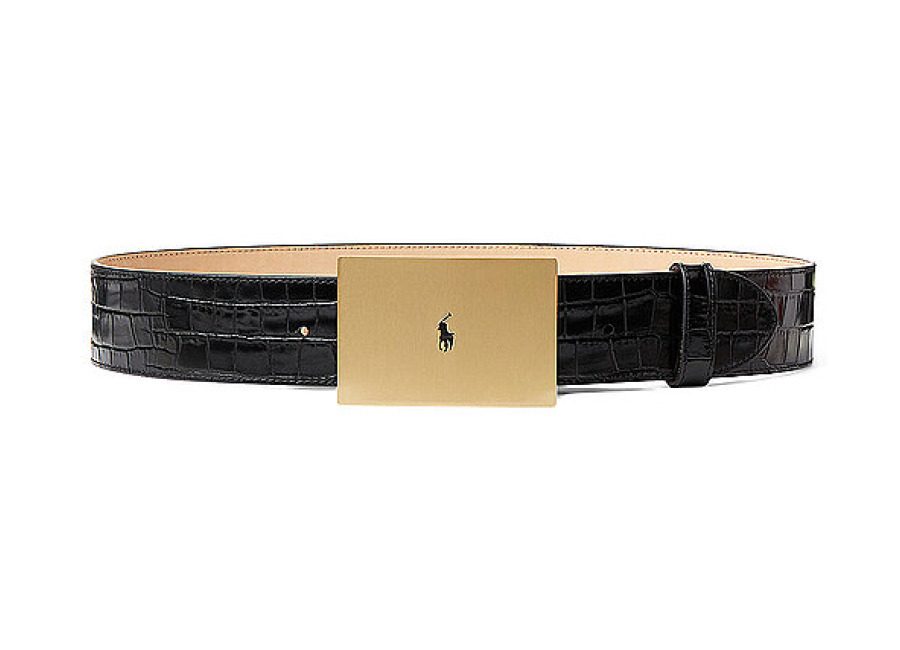 Polo Ralph Lauren Cinturón de cuero negro