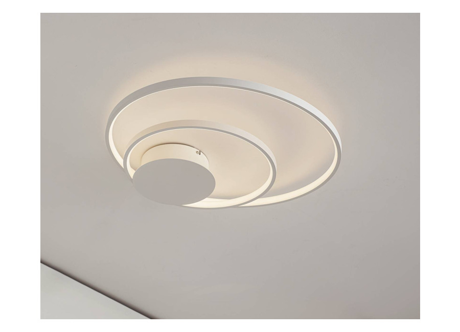 Lindby Lámpara de techo Nerwin LED de Lindby, redonda, blanca