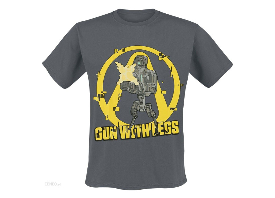 camiseta borderlands 3 gun with legs gris