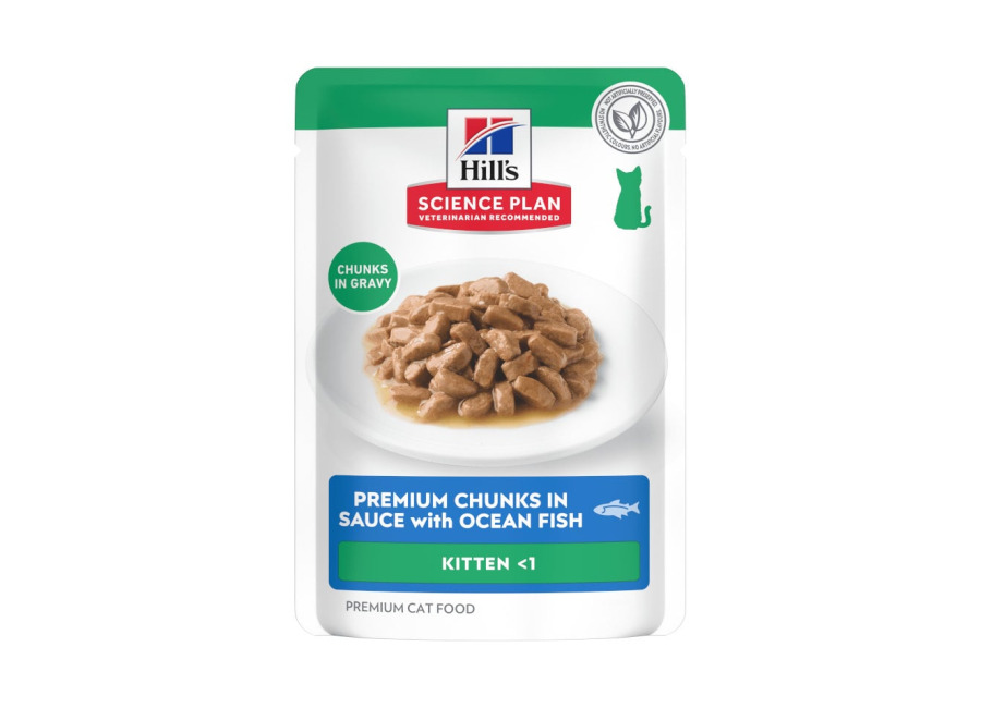Hill’s 24 sobres x 85 g Hill’s Science Plan Kitten Pescado Azul sobre para gatos ¡Pack ahorro!