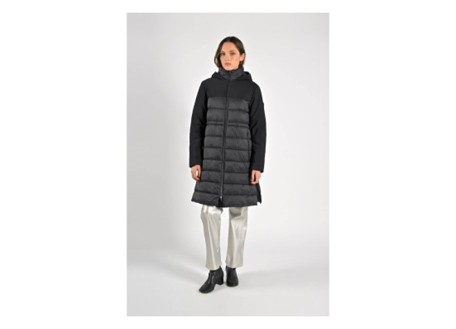 canadian classics para mujer. cn.g224113w abrigo hythe negro , casual, poliamida