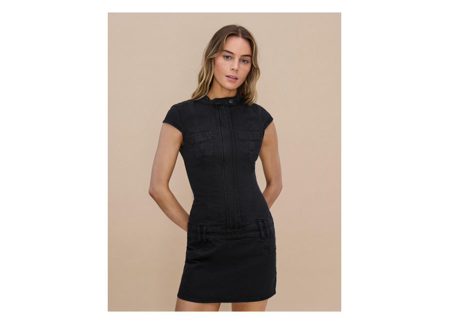 Vestido Mini Sarga Gris