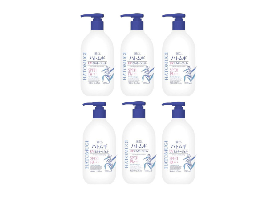 Kumano COSME Reihaku Hatomugi UV Care & Moisturizing The UV Milky Gel SPF31 PA+++ – 400ml (6ea) Set