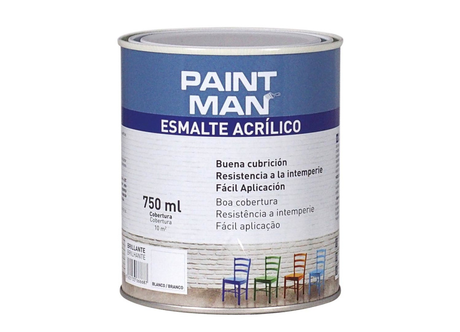 Esmalte acrílico paintman brillante blanco 750 m