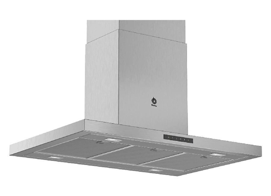 Balay REACONDICIONADO Seminuevo Excelente Campana de isla – Balay 3BI997GX, 4 velocidades, 754 m³/h, Control táctil, Recirculación aire, 90 cm, Inox