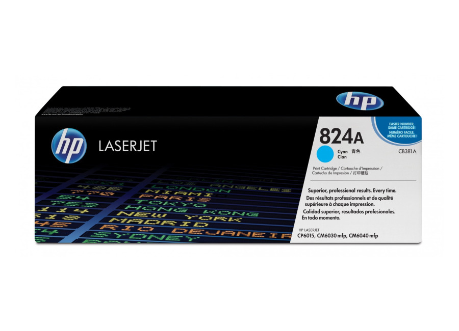 HP Cartucho de tóner original LaserJet 824A cian CB381A