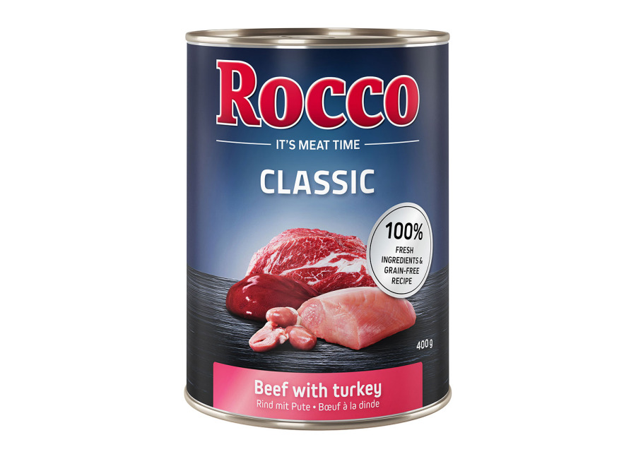 Rocco Classic 24 x 400 g – Pack Ahorro – Vacuno con pavo